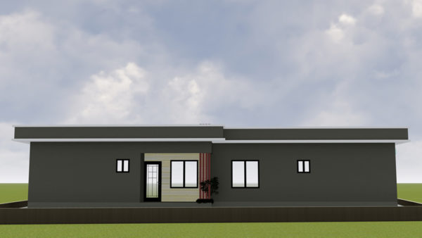 Plan de maison moderne 7 chambres, 1 salon avec acrotère - Image 4