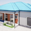 Plan de maison moderne 4 chambres salon avec grande véranda - Image 3
