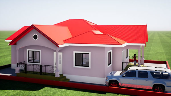 Plan de maison moderne 4 chambres - Image 2