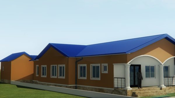 Plan de maison moderne 4 chambres salon - Image 3