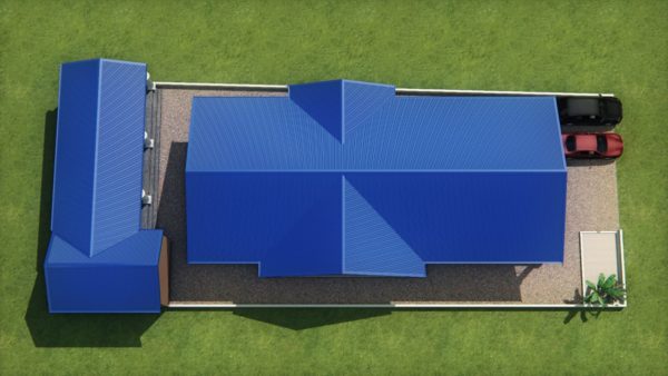 Plan de maison moderne 4 chambres salon - Image 4