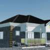 Plan d'une belle maison de 4 chambres salon cuisine douche - Image 3