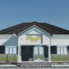 Plan d'une belle maison de 4 chambres salon cuisine douche - Image 2