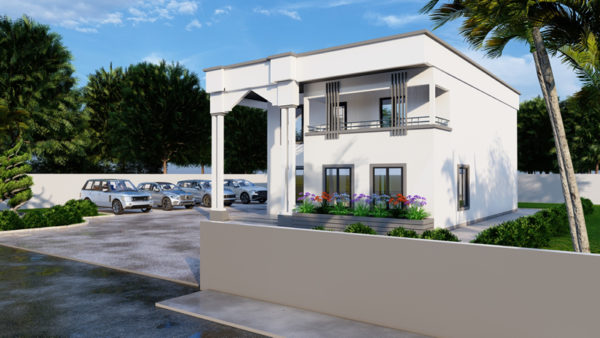 Plan de duplex moderne 5 chambres un salon - Image 3