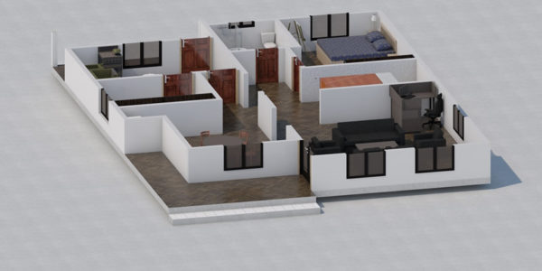 Plan de duplex moderne 5 chambres un salon - Image 9