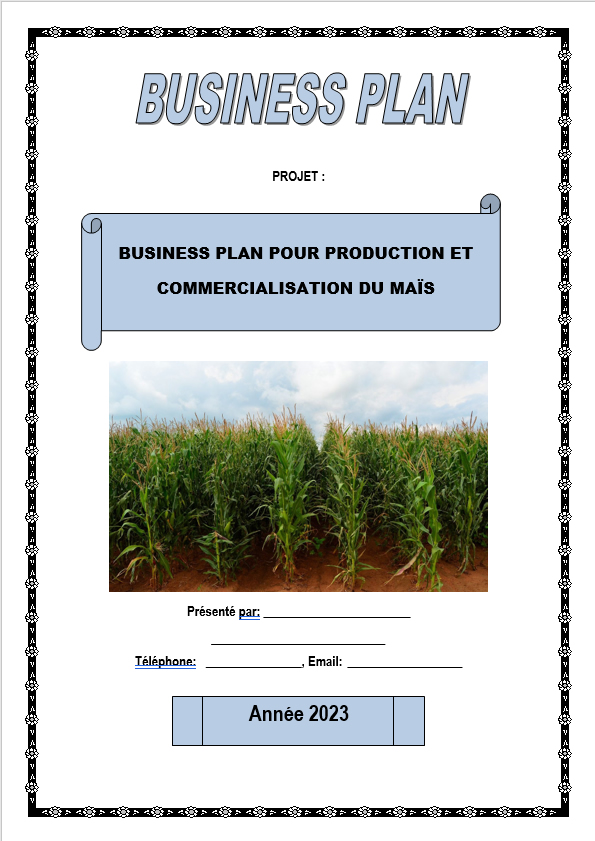 Business plan pour culture du maïs