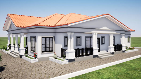 Plan de maison moderne de 4 chambres avec suite parentale - Image 2