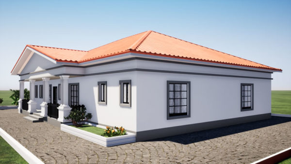 Plan de maison moderne de 4 chambres avec suite parentale - Image 4