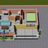 Plan de maison d'une chambre salon cuisine douche - Image 6