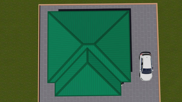 Plan de maison de 2 chambres, 1 salon, 1 cuisine et 2 douches - Image 7