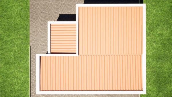 Plan de maison stylé de 3 chambres, 1 salon, 1 SAM, 1 cuisine - Image 5
