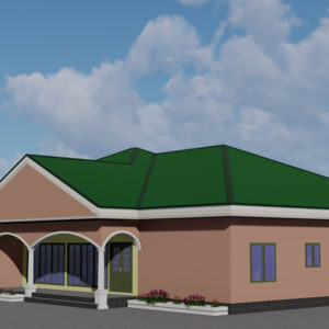 Plan de villa plain pied de 5 chambres