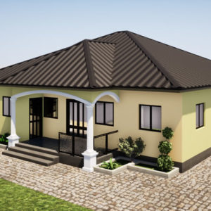 ¨Plan de maison tres moderne de 5 chambres ou chaque chambre a sa douche (5 douches)