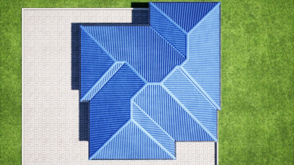 Plan de maison moderne 5 chambres, plain-pied, avec grande véranda - Image 6