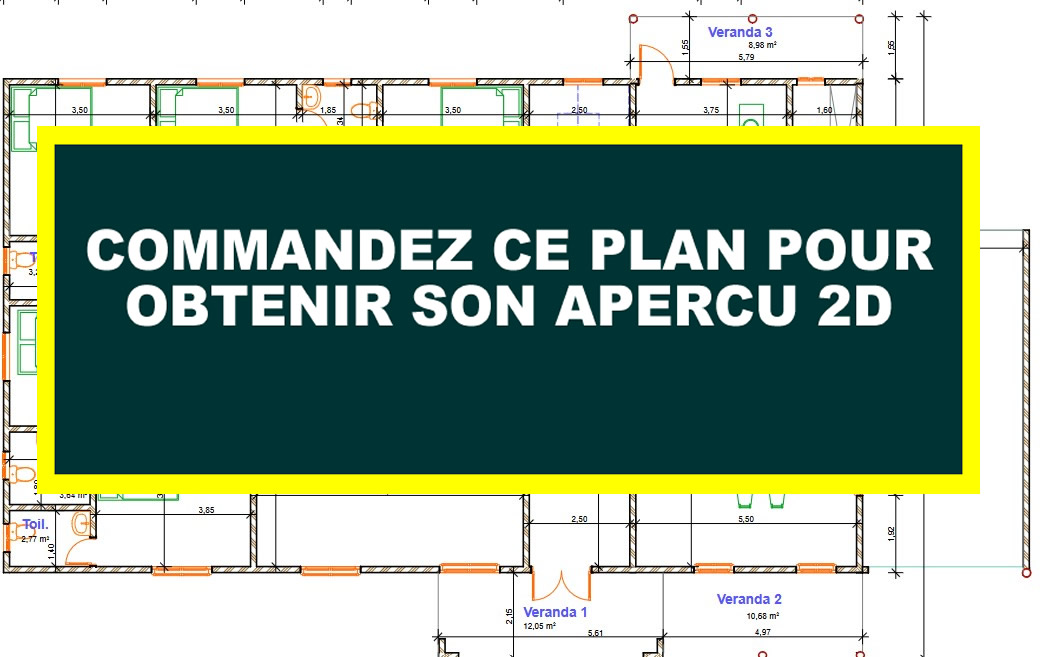 Plan de maison R+1 moderne de 9 chambres – Image 9