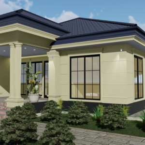 Plan maison larges ouverture 6 chambres