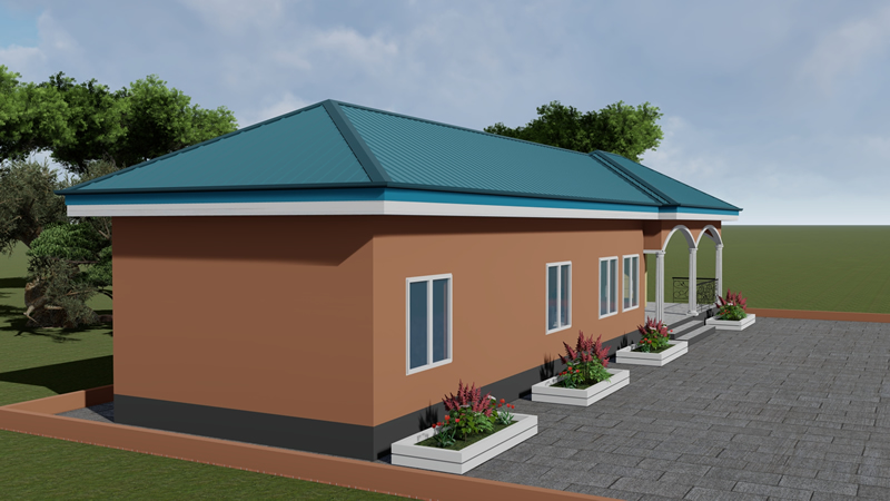 Plan d'un bâtiment annexe de 2 chambres modernes – Image 6