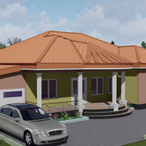Plan 4 chambres avec parking