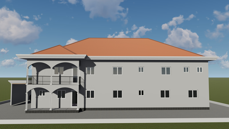 Plan de maison R+1 moderne de 9 chambres – Image 3