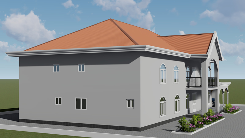 Plan de maison R+1 moderne de 9 chambres – Image 6