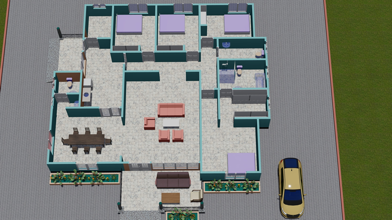 Plan de villa de 4 chambres modernes avec grande cuisine – Image 6