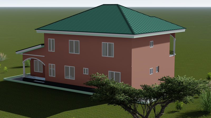 Plan de duplex moderne 4 chambres 2 salons avec mezzanine – Image 6