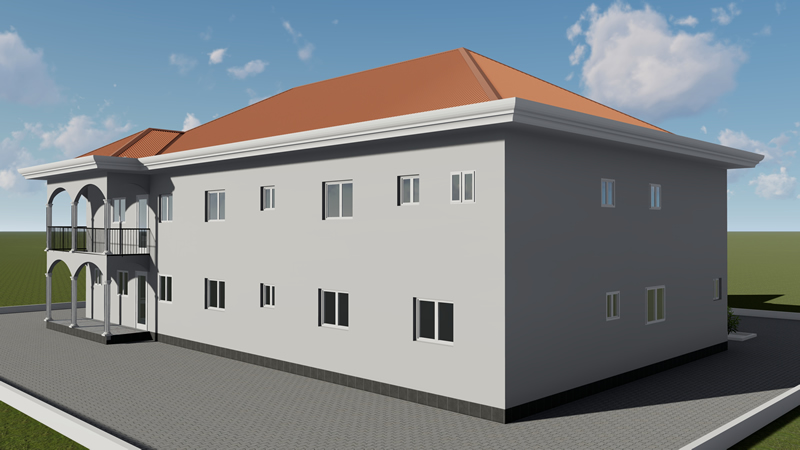 Plan de maison R+1 moderne de 9 chambres – Image 4