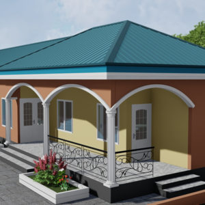Plan de bâtiment annexe de 2 chambres