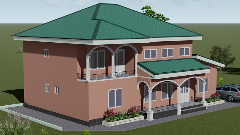 Plan de duplex moderne avec mezzanine