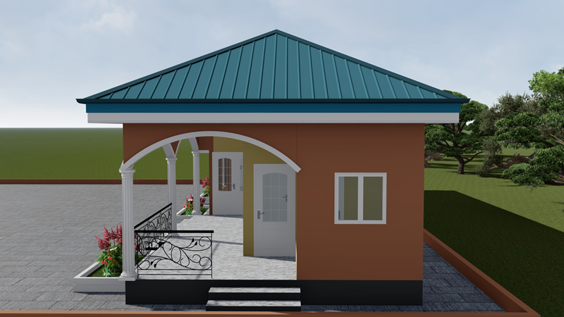 Plan d'un bâtiment annexe de 2 chambres modernes – Image 5