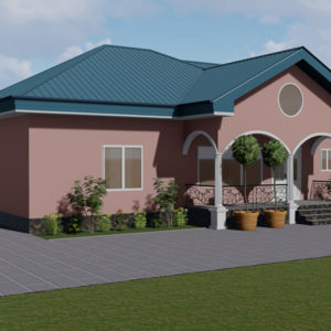 plan villa en BTC 3 chambres modernes avec bureau