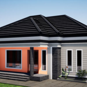 Plan villa plain-pied 3 chambres modernes avec cuisine ouverte