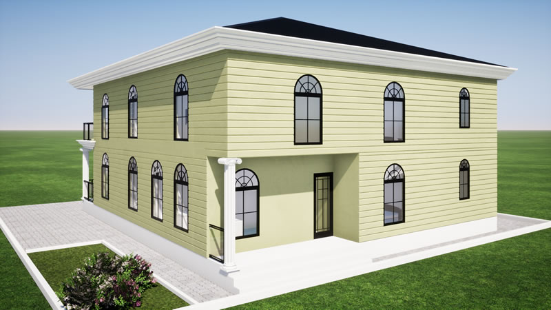 Plan de maison R+1 moderne de 5 chambres et 3 salons – Image 5