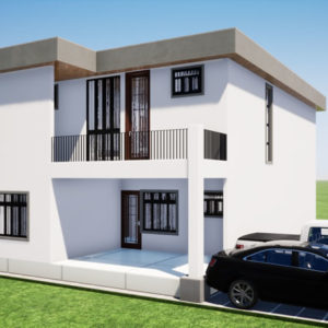 Plan maison de 6 chambres dont 2 chambres principales