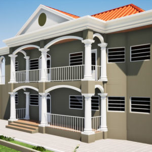 plan de maison duplex 4 chambres avec bureau