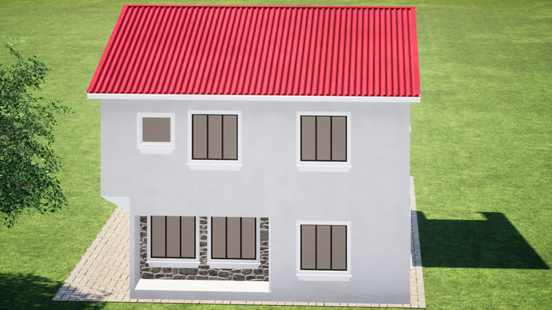 Plan de maison R+1 moderne de 5 chambres et 2 salons – Image 5