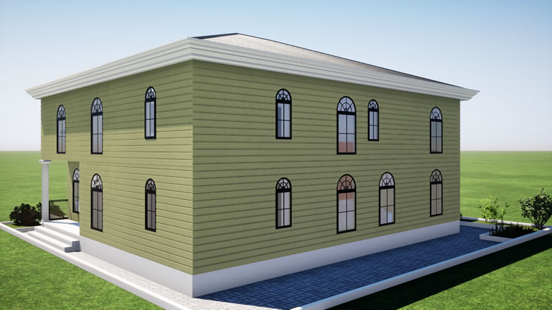 Plan de maison R+1 moderne de 5 chambres et 3 salons – Image 6