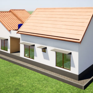 Plan moderne de 2 chambres
